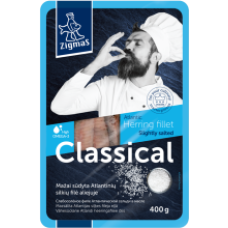 Zigmas - Classic Slightly Salted Herring Fillet in Oil 400g