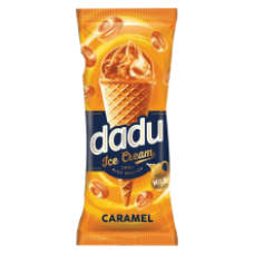 Dadu - Glazed Caramel Ice Cream with Caramel and Wafle in Cone 150ml