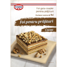 Dr.Oetker - Cocoa Sheets for Cakes / Foi cu cacao pentru prajituri 440g