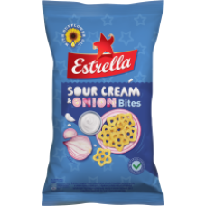 Estrella - Crispy Potato Snacks with Taste of Sourcream and Onion 110g