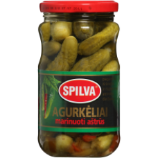 Spilva - Hot Pickled Gherkins 330g