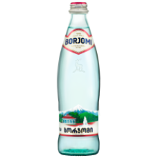Borjomi - Sparkling Mineral Water in a Glass Bottle 500ml