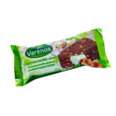 Varenos Pienelis - Glazed Curd Cheese Bar with Hazelnuts 40g